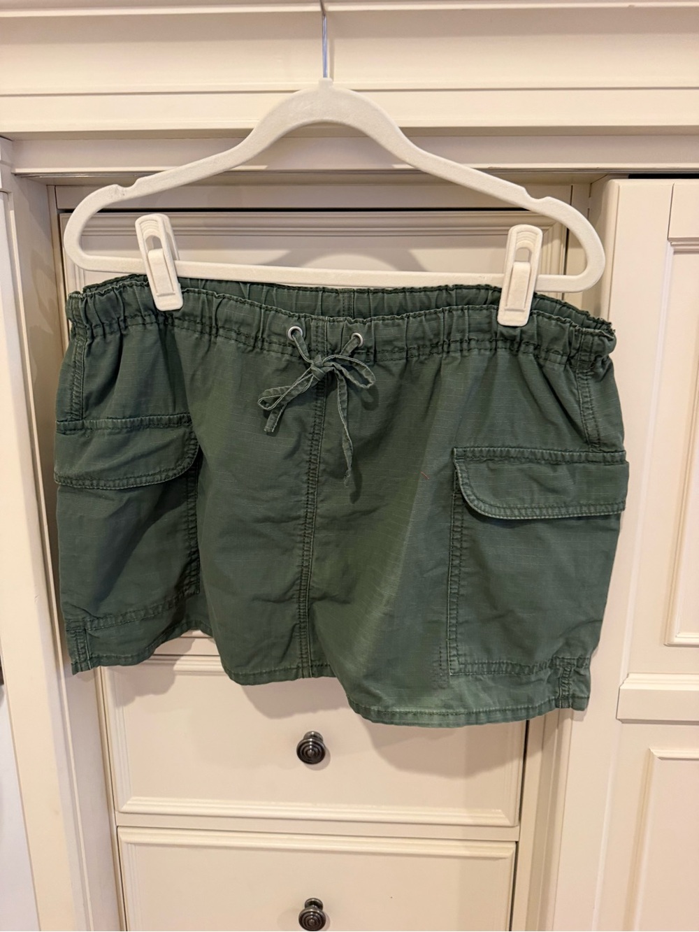 Olive Green Cargo Skirt